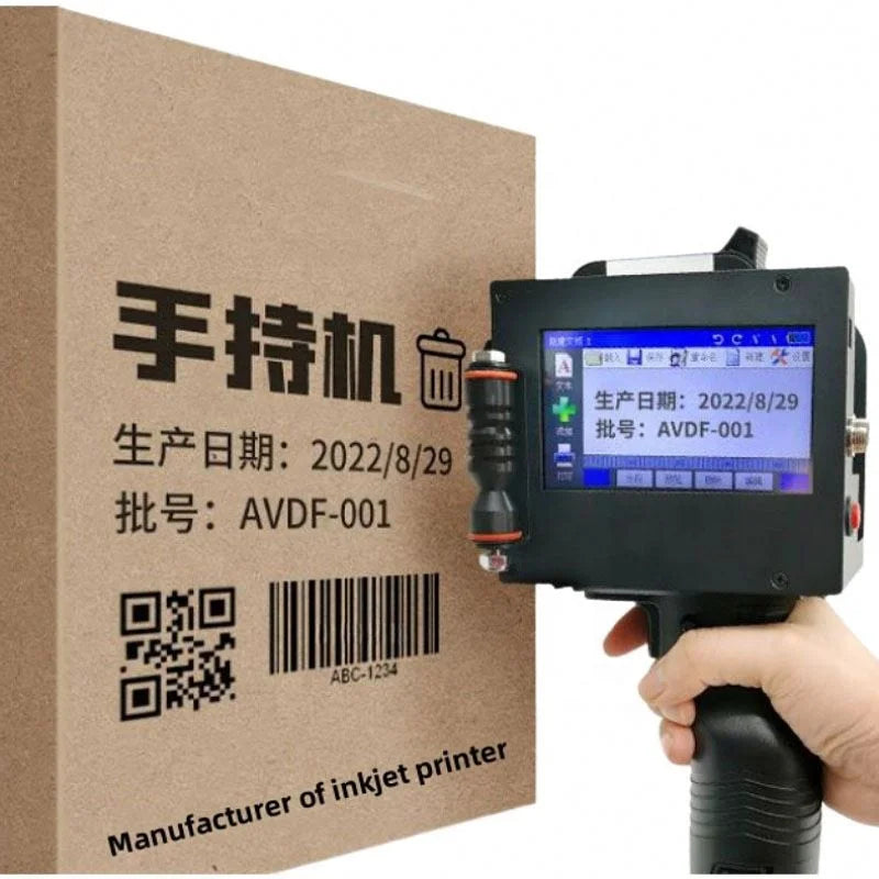 2024 Newest Carton Box Printing Machinery Logo Jet Printer 50mm Smart Portable Handheld Inkjet Printer