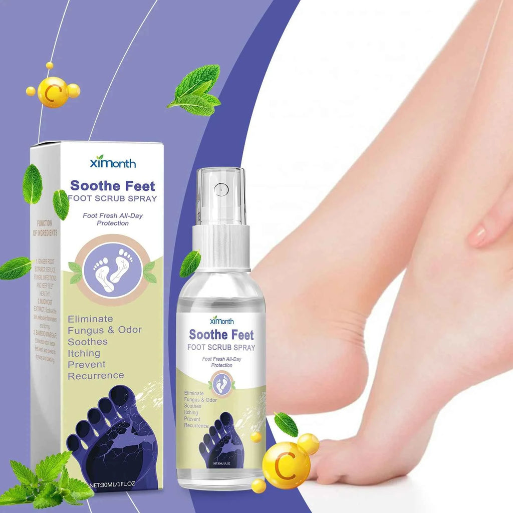Ximonth Herbal Foot Repair Spray for Dryness Peeling Itchy Feet Removes Dead Skin Calluses Odors