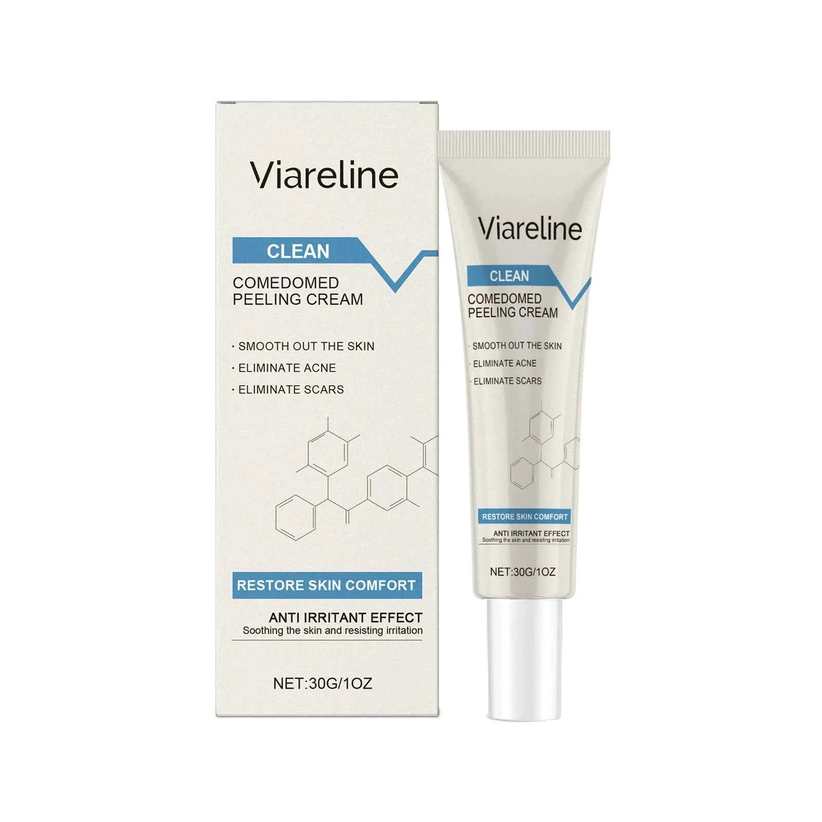 Viareline Gentle Care Exfoliating Acne Moisturizer Natural Glow Deep Clean Tender Skin Facial Creams
