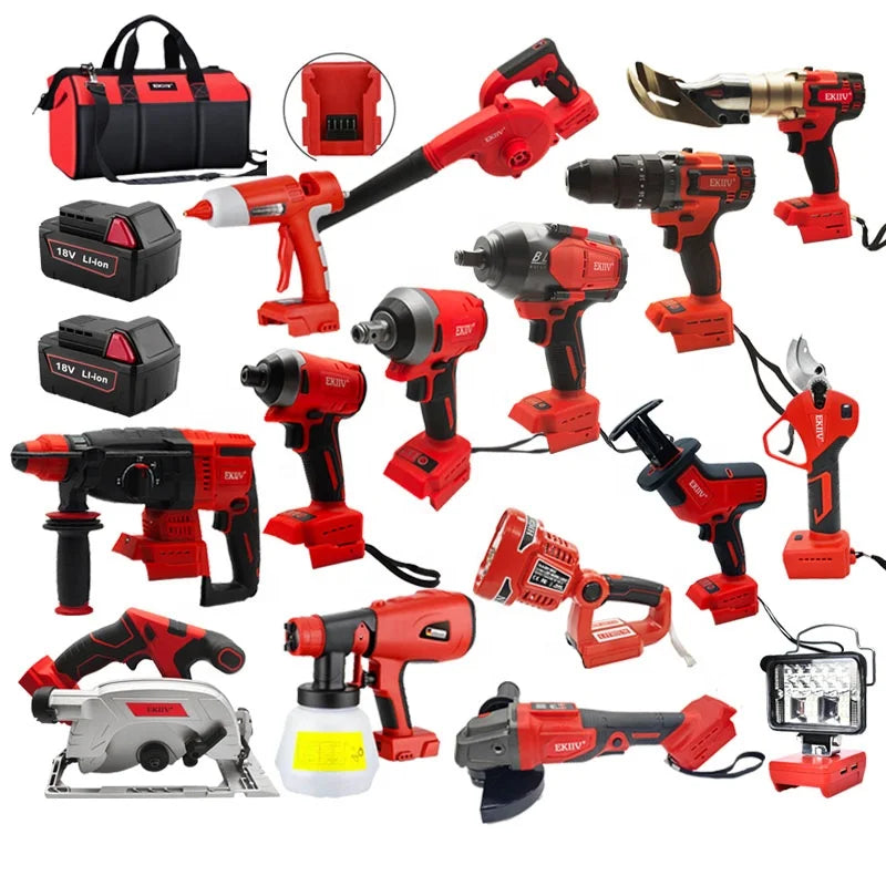 EKIIV 21v 18V Tool Kit & Power Tools / Cordless Drill in Stock High Quality Safe Power Toolkit Motor Mini Electric Drill