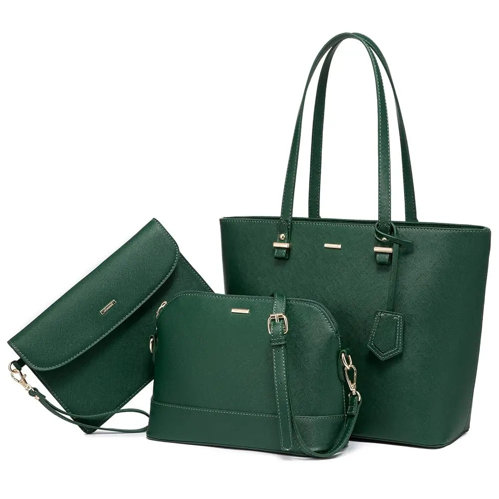 LOVEVOOK Hot Sale Factory Custom Women PU Leather Tote Bag High Quality Summer 3 Pieces Ladies Purses and Handbags for Women Bag