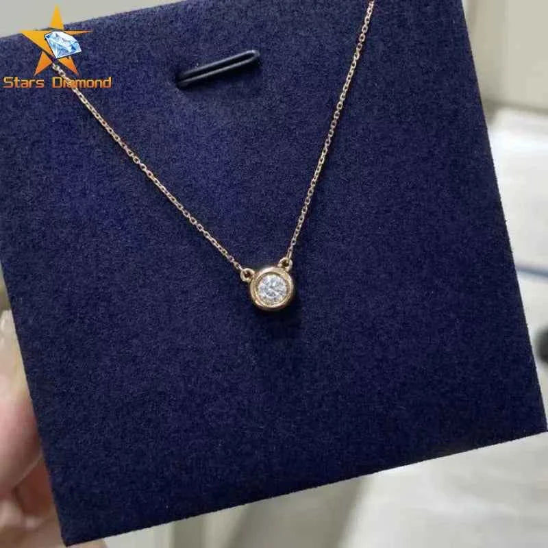 Classic Lab Created Diamond IGI Certified Round Oval CVD HPHT Loose Synthetic Lab Grown Diamond Necklace for Woman