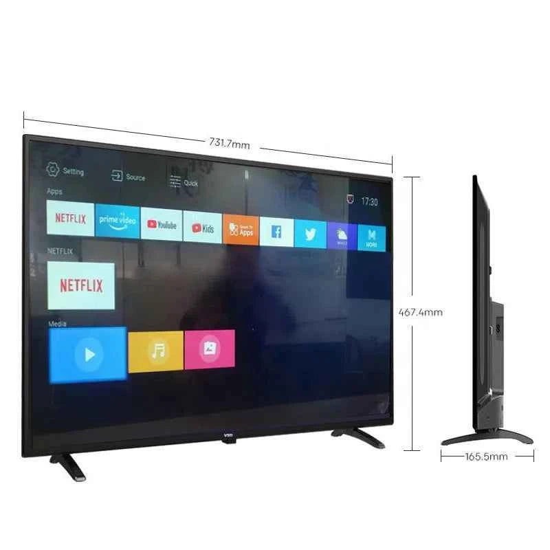 VSTI 32-inch Class LED Smart FHD TV 1080P (2026 Model) Black LED & LCD TVs with A+ Grade LCD Panel