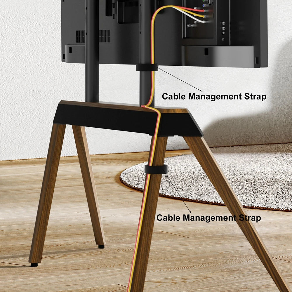 40-86 Inch Heavy Duty TV Floor Stand Vintage TV Mount Stand Height Adjustable