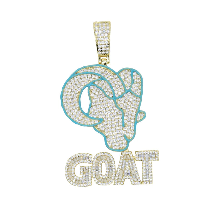18K Gold Plated Micro Pave Cubic Zirconia CZ Plug Shape Pendant Hip Hop Style Yellow Gold Necklace for Engagement Wedding Party