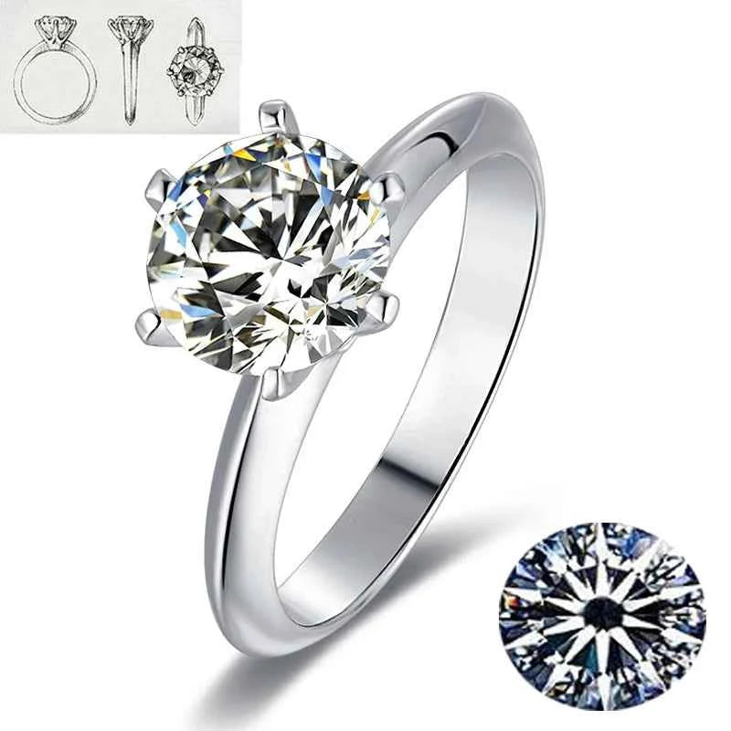 New Luxury 925 Sterling Silver Real Moissanite Rings Wholesale