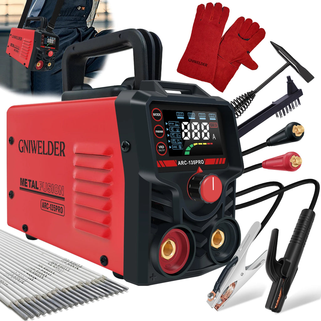 Free Shipping From US Portable ARC Stick Welder 135A IGBT Inverter Welding Machine LED Display TIG Welder Manufacturer
