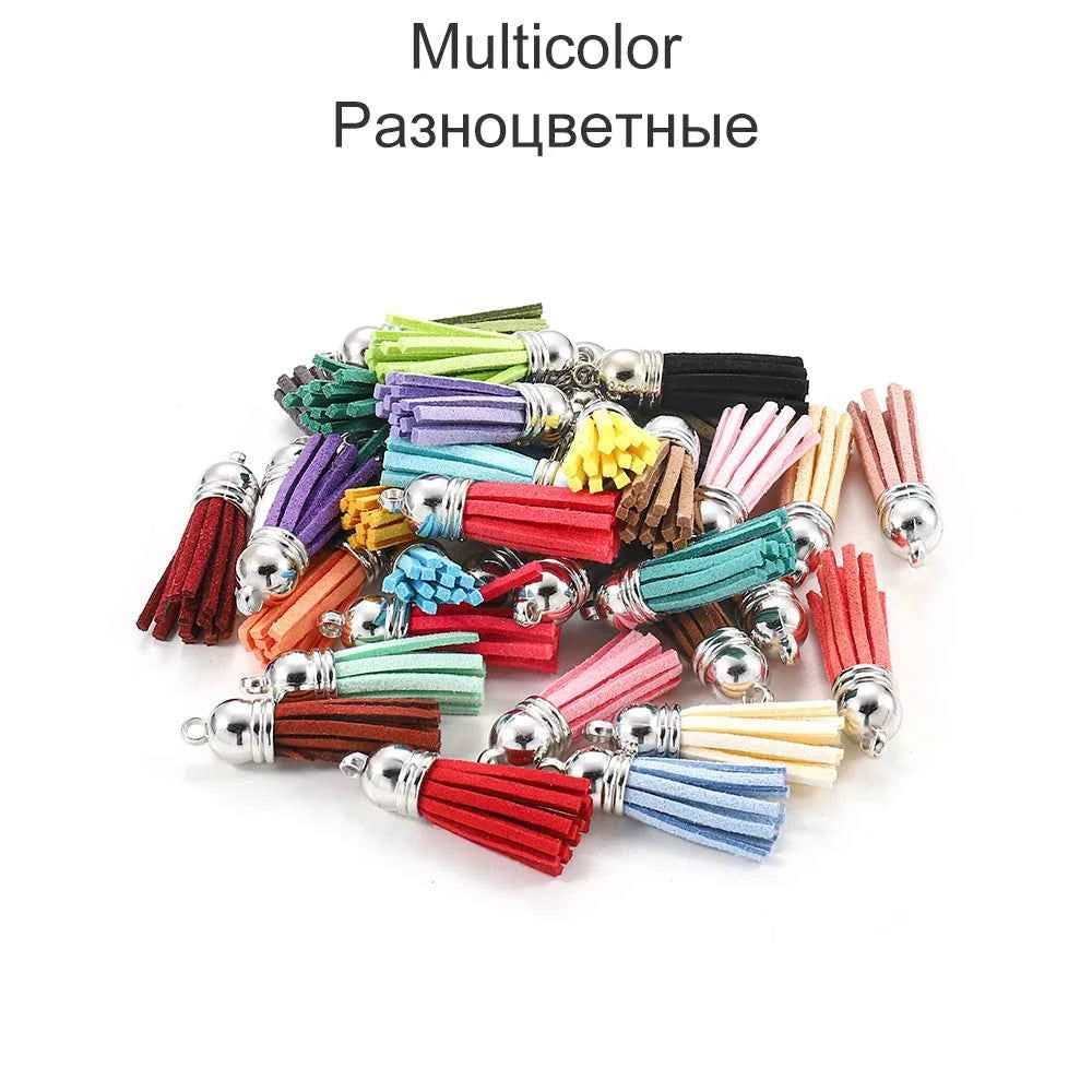 20-60pcs/lot 38mm Tassel Vintage Leather Tassels Fringe for Purl Macrame Pendant For DIY Jewelry Making Supplies Accessories