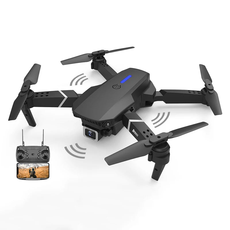 Pro E88 Mini Drones with Professional HD 4K Camera Altitude Hold Mode and Remote Control Accessories