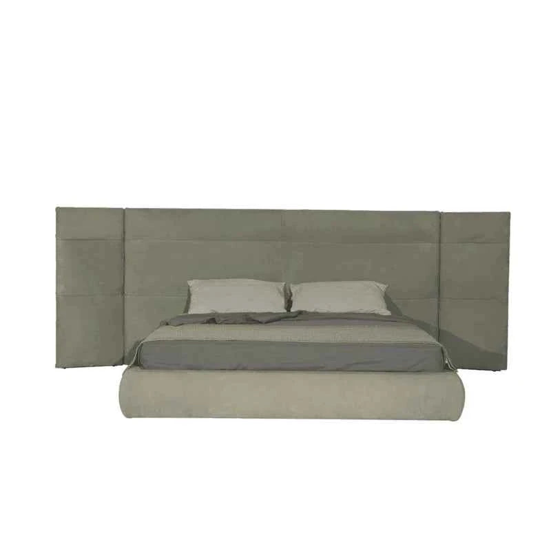 180*200 Soft Cloth Queen Size Bed Italian Minimalist Design Modern Style Headboard Customizable Color Luxury Bedroom Furniture
