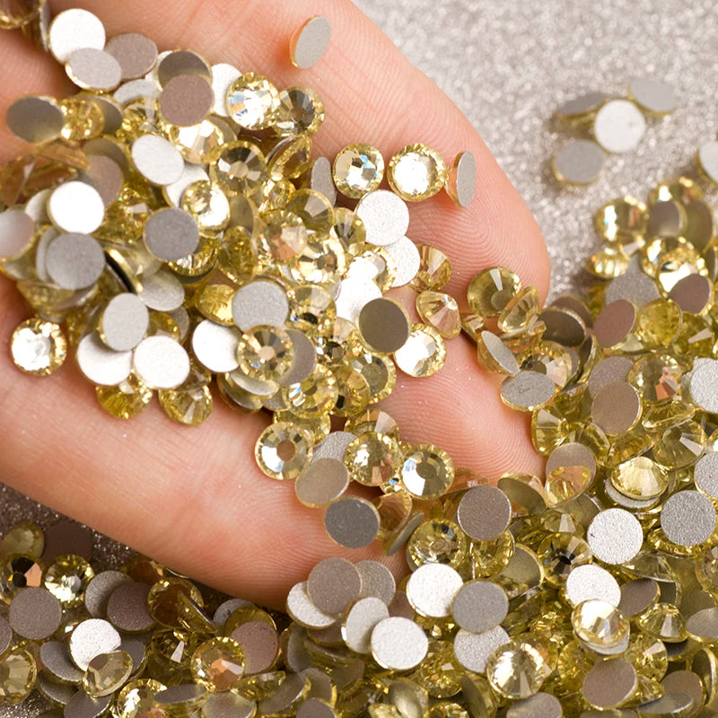 YANRUO 2058NOHF Flatback All Sizes Crystal Rhinestones Stones Nail Clothes for Needlework DIY Crafts Decor Gems