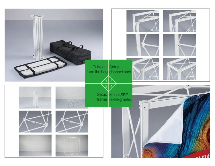 10ft LED Box Light Backlit Pop up Trade Show Display