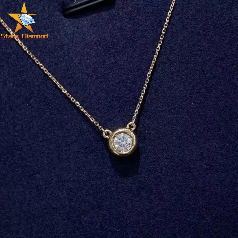 Classic Lab Created Diamond IGI Certified Round Oval CVD HPHT Loose Synthetic Lab Grown Diamond Necklace for Woman