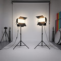 Simock 120W Two Lights with Two Stands Dimmable TV Studio Led Lighting Panel Video for Youtube Tiktok Instagram Photography