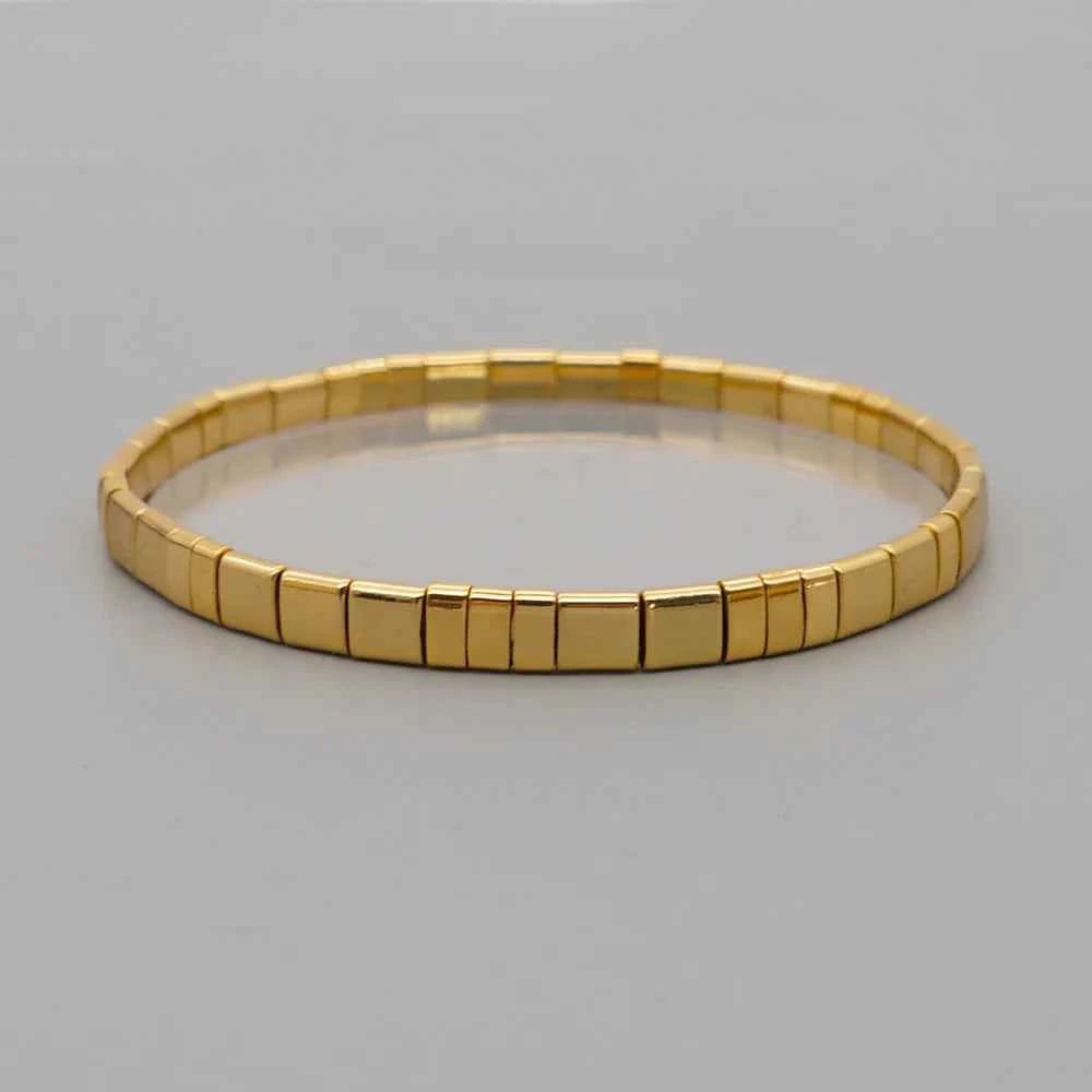 Go2boho Tila Bracelets For Women Men Couple Jewelry Gift Classic Jewellery Gold Color Beaded Pulseras Stretch Bracelet Wholesale