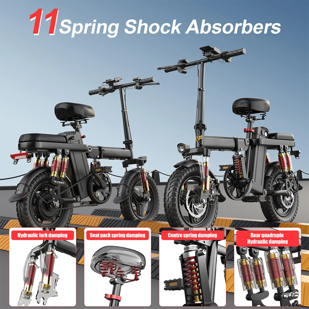 Free Shipping 2026 Long Range Folding E-Bike 400W Bicicleta Eléctrica UL Certified US Stock Ready for Dropshipping & Commuter