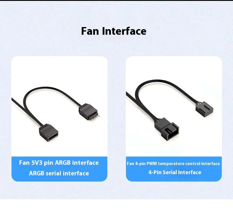 TEUCER PRO 12CM ARGB Shuang Synchronous Mute 4th Generation Family Chassis Ball Bearing Plastic Computer Case Cooling Fan