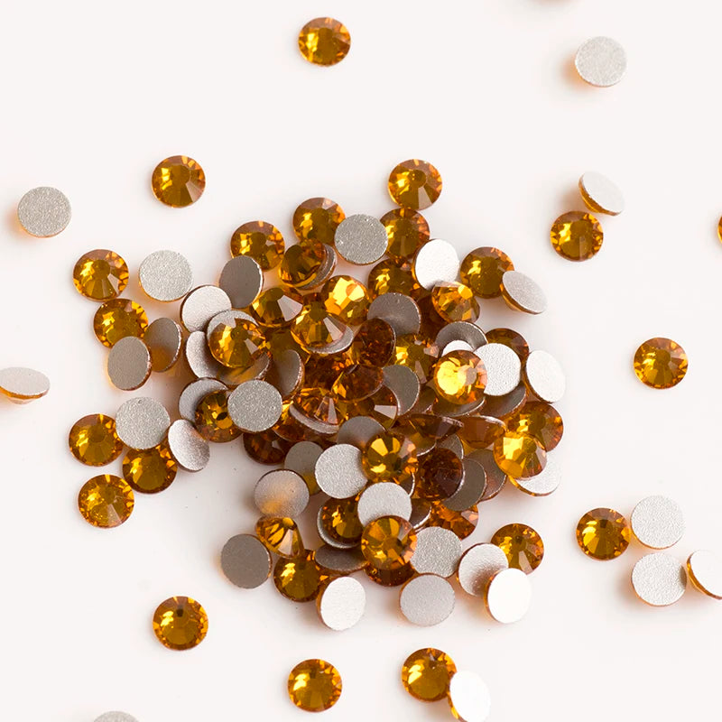 YANRUO 2058NOHF Flatback All Sizes Crystal Rhinestones Stones Nail Clothes for Needlework DIY Crafts Decor Gems