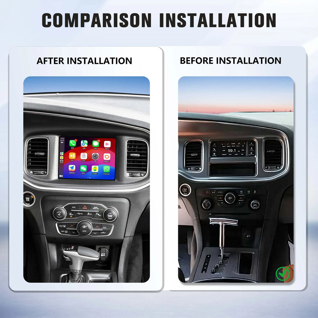 8.4 Inch Car Radio for Dodge Charger Challenger 2015-2019 Wireless Carplay Android Auto Tape Recorder GPS Navigation Head Unit
