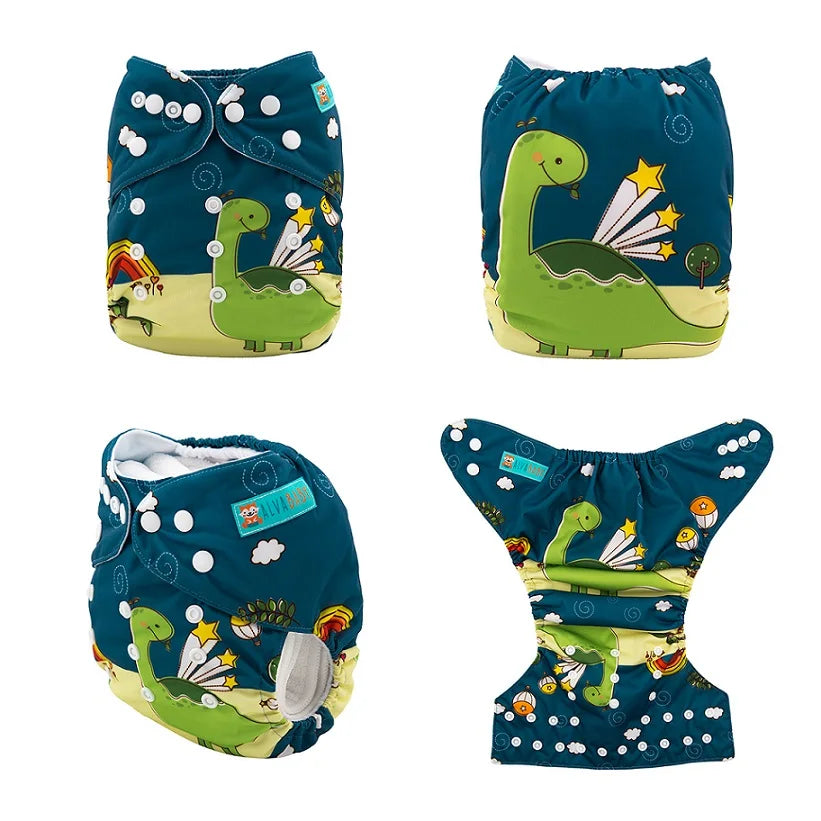 U Pick ALVABABY Digital Position Baby Cloth Diaper Reusable Baby Cloth Nappy with 1pc Microfiber Insert