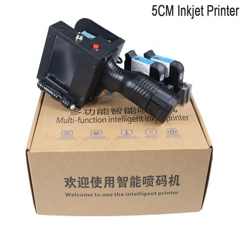 2024 Newest Carton Box Printing Machinery Logo Jet Printer 50mm Smart Portable Handheld Inkjet Printer
