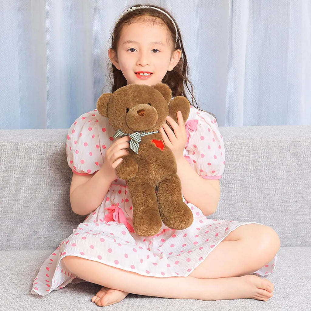 Free Shipping Unisex 35cm 50cm Cute Brown Teddy Bear Plush Toy Stuffed Animal Gift for Valentines Day Christmas Kids Gift
