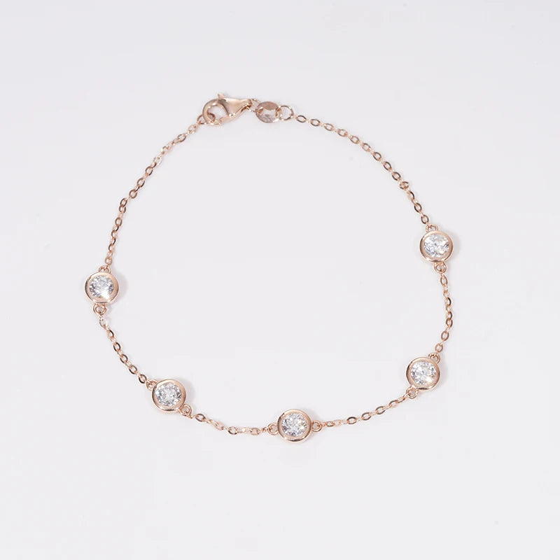 Luxury 14K Gold Lab Diamond Beaded Bracelet Trendy Customized Fashion for Men and Women