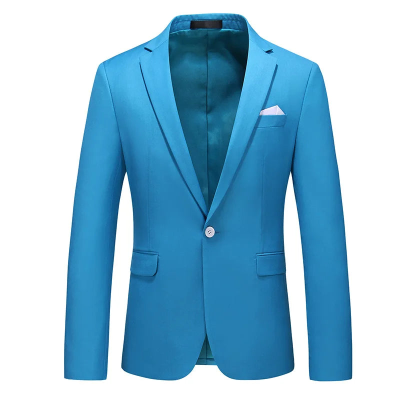 2026 New Men Blazer Coats Casual Business Blazer Jacket Fashion Mens Formal Wedding Blazers Plus Size M-6Xl Solid White Black