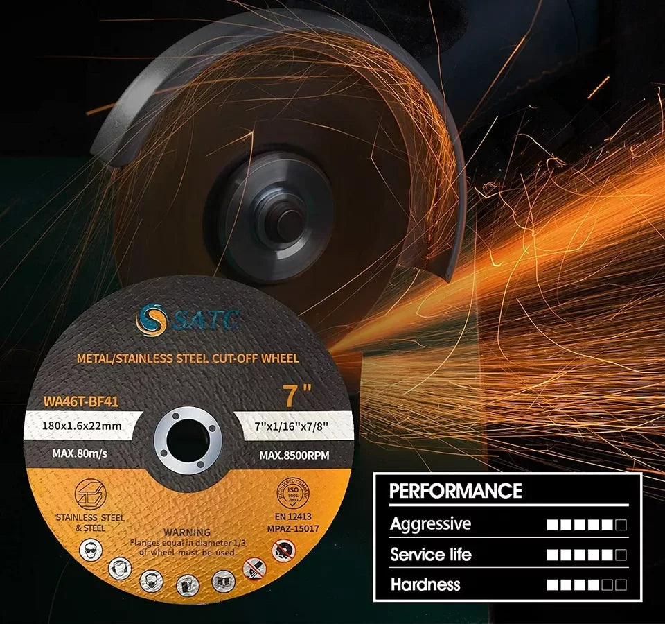 US Local Stock Ships in 24H Free Shipping USA 20 Pack 7" X 1/16" X 7/8" Cut-off Wheels Type 41 for Grinder ,Metal 180*1.6*22mm