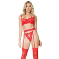 TD Coquette BraGarter & G-String Set Intimates Accessories