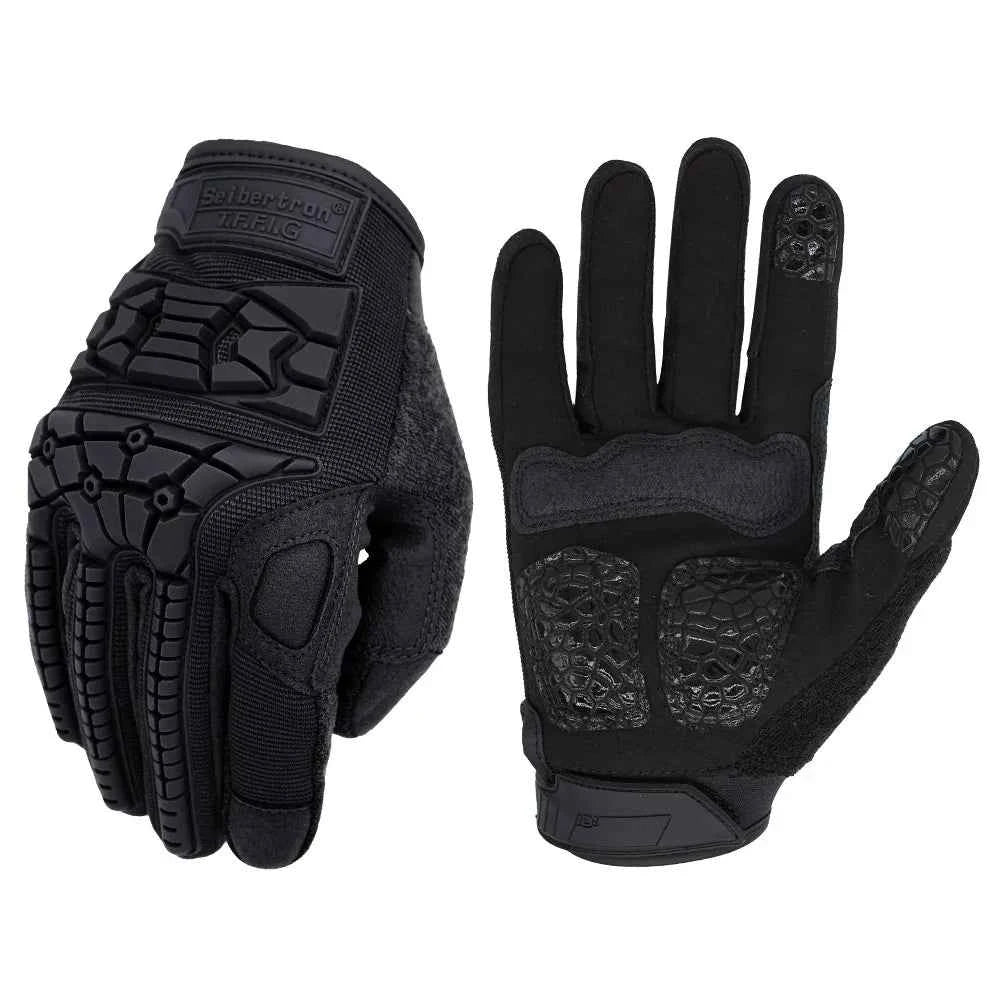 Seibertron T.F.F.I.G 2.0 Tactical Gloves Flexible Rubber Impact Outdoor Gloves for Hunting Hiking Motorcycle Riding Sports