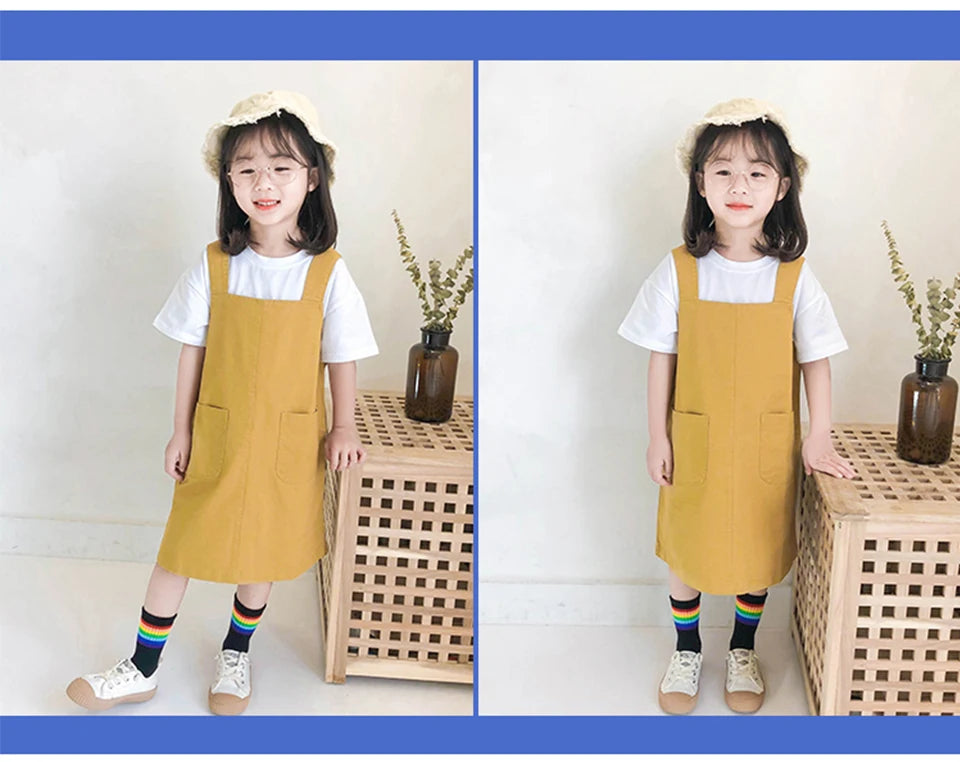 Kids Knee High Rainbow Socks Spring Summer Toddler Child Girls Boys Cotton White School Socks Stripe Long Sock Baby Accessories