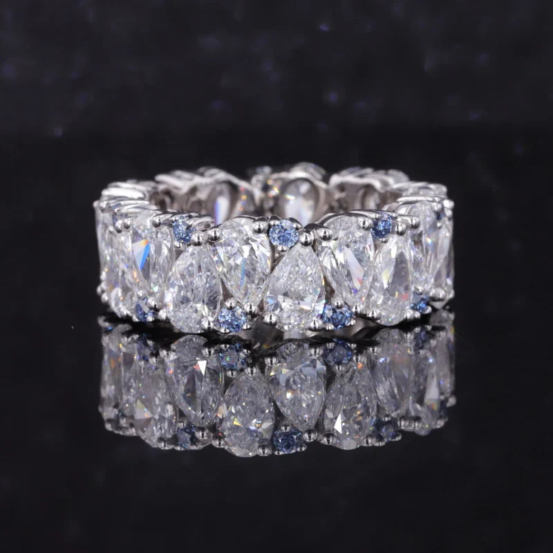 Lab Created Real Diamond Ring 14k Gold 4*6mm Pear Shape Lab Diamond Jewelry Wedding Rings for Couples Set and Engagement
