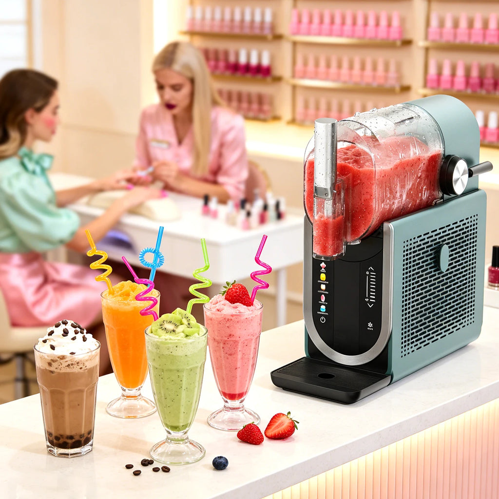 US Free Shipping Electric Slush Machine Soft Ice Cream Tools Machine Smoothie Maker Ice Maker 2L Simple Operation for Hotel Shop