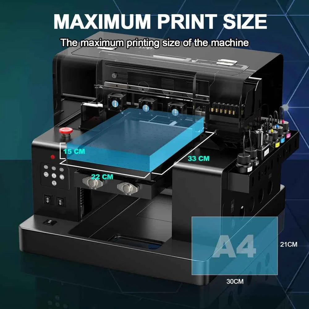 FREE SHIPPING US Warehouse Cheap and Professional A4 L805 Flatbed UV Printer with Varnish Machine for Phone Case Acrylic Metal