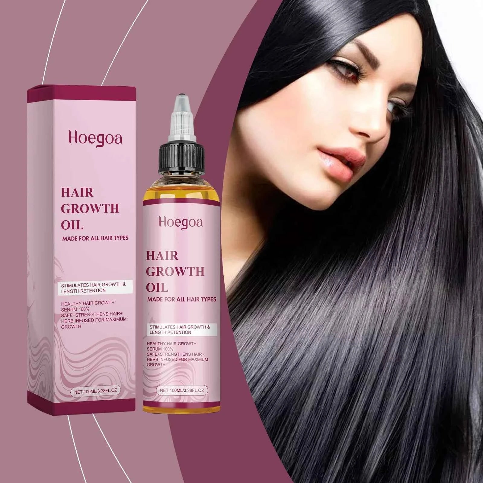 Hoegoa Organic Herbal Hair Care Oil Smoothing Oil for Dry Hair Nourishes and Softens Hair and Scalp