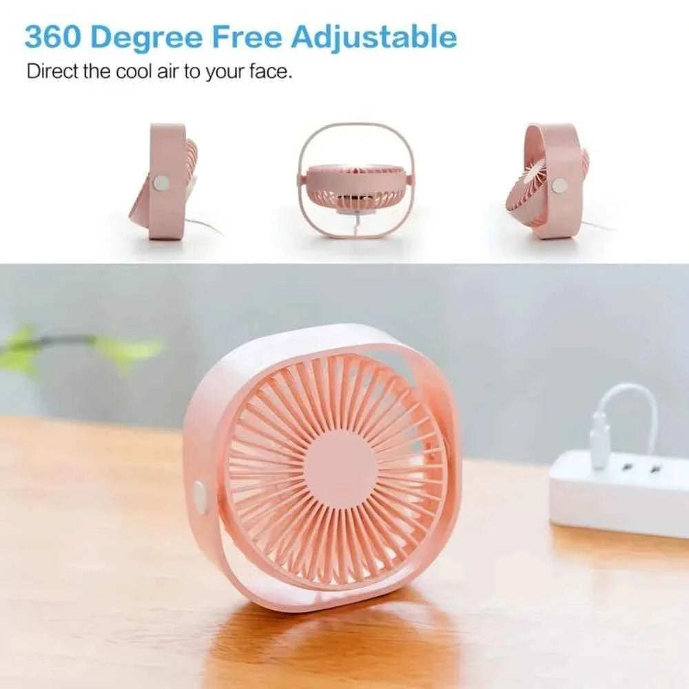New Desktop Small Fan Rechargeable USA Stock Free Shipping Desktop Fan Portable Office Dormitory Home Sports Car Mini Fan