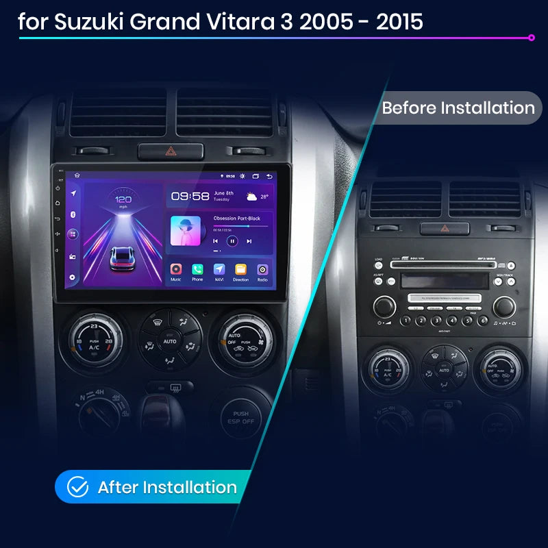 Junsun V1 EU Stock CarPlay for Suzuki Grand Vitara 3 Android Car Radio for Suzuki Grand Vitara 3 2005-2015 Multimedia Car Stereo