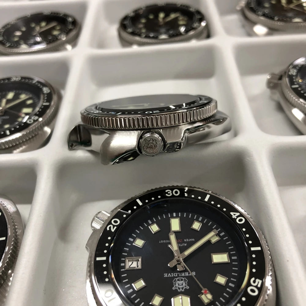 SD1970 Stock Supply Men Mechanical Watch Diving Wristwatch 200 Merter Water Resistance Stainless Steel Watch Relojes Hombre 2024