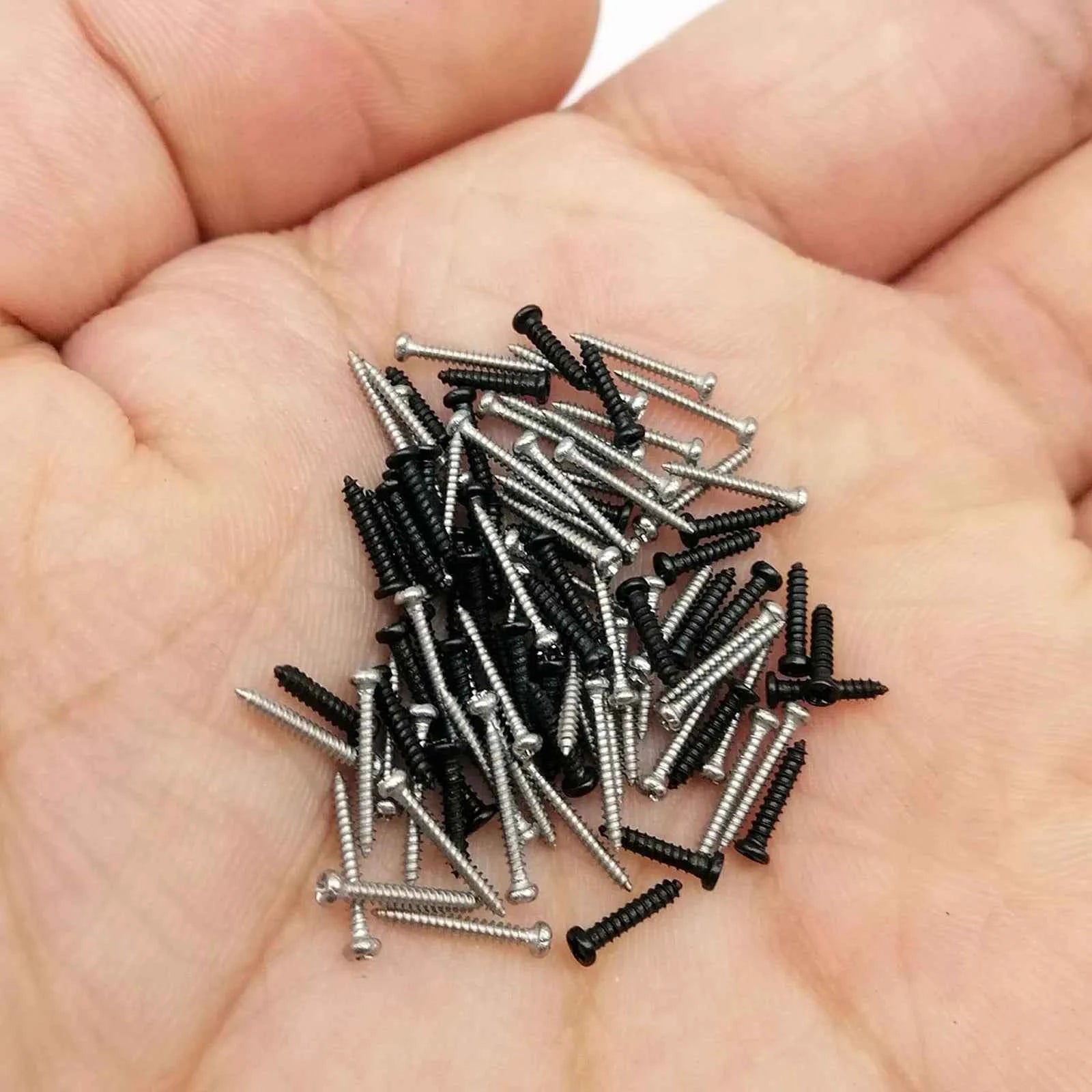 100pcs M1 M1.2 M1.4 M2 M2.6 M3 M4 Small Micro Stainless Steel Black Carbon Cross Phillips Pan Round Head Self Tapping Wood Screw