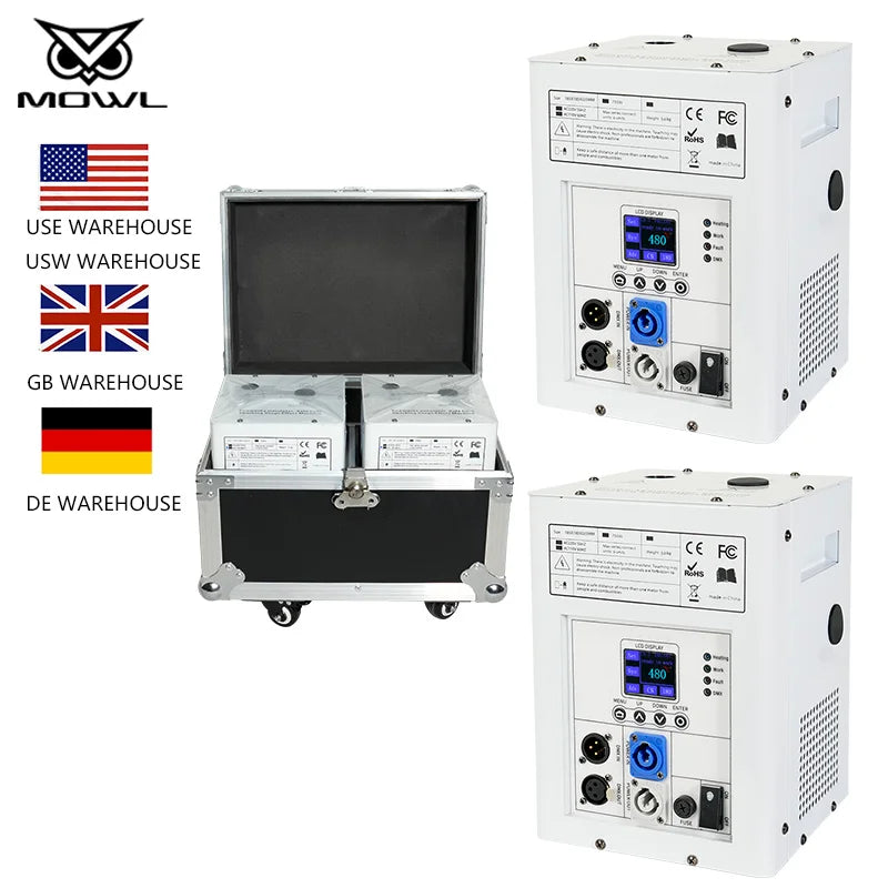 USA Warehouse Free Shipping 2 Pack Wedding Effect DMX Remote Control Cold Spark Machine with Flight Case
