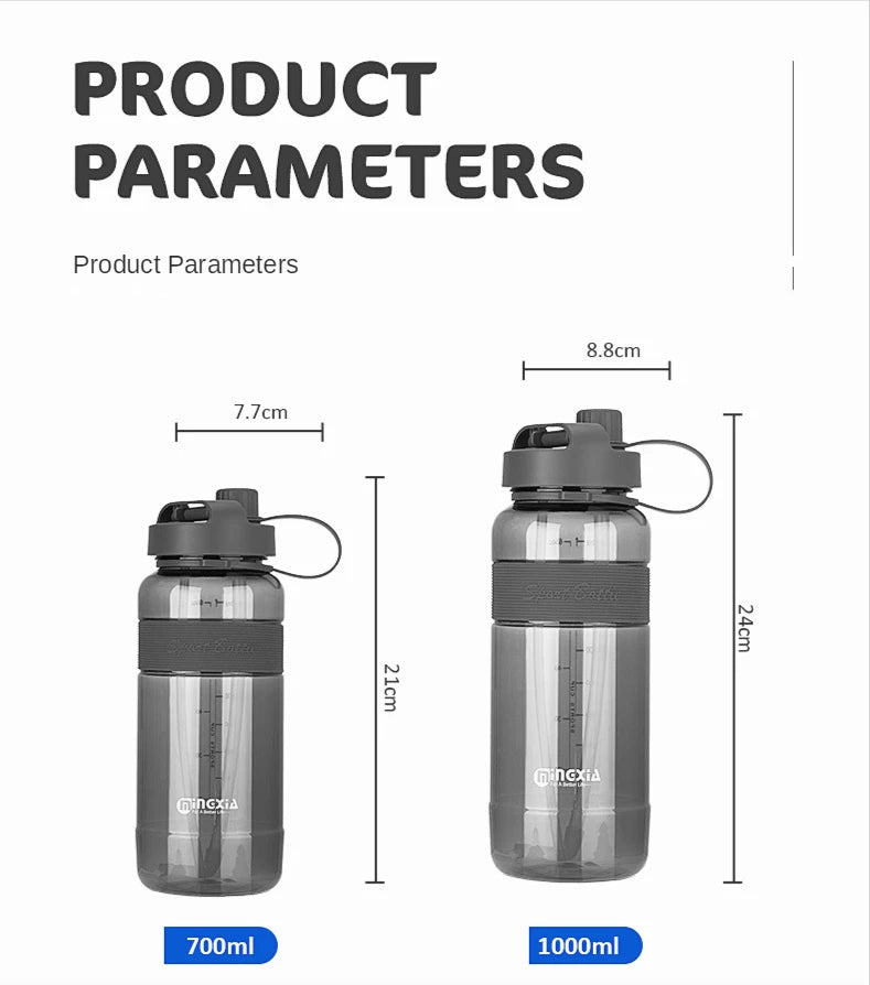 0.7-3L Sports Water Bottle Outdoor Portable Drink Bottle with Handle Drinking Utensils for Man Woman Large Capacity Water Cup