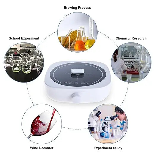 IKEME High Quality Cheap Laboratory 2000rpm Magnetic Stirrer Adjustable Speed Mixer Machine 2L Portable Mini Magnetic Stirrer