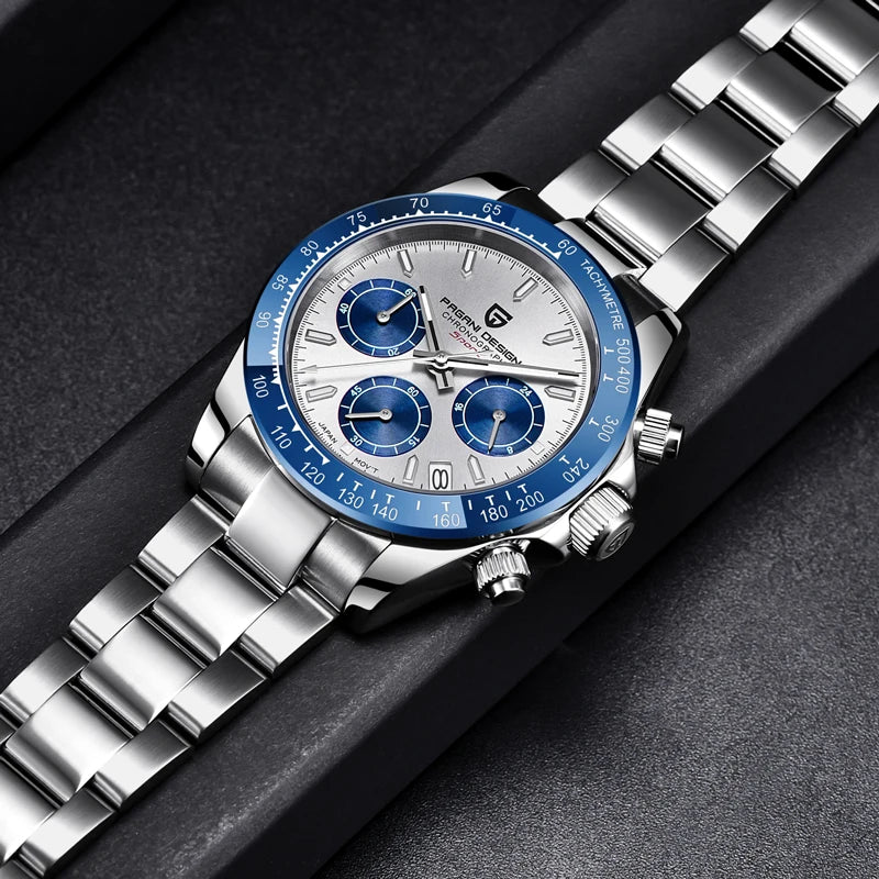 New PAGANI DESIGN Watches Men Luxury Chronograph Sport Quartz Wristwatch 2024Male Waterproof Automatic Date Relogio Masculino