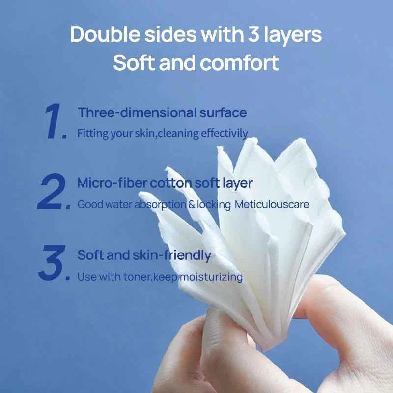 YoYoSoft OEM ODM Accepted Ultra Soft and Skin Friendly Pure Cotton Beauty Cotton Pad Cosmetic Cotton Pads 180pcs