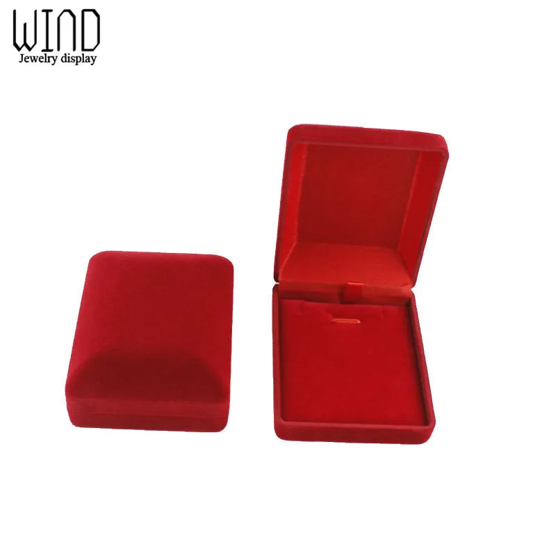 Wholesale Pendant Necklace Chain Storage Package Gift Box Soft Black/Red/Velvet Casket Long Earrings Jewelry Organizer Box