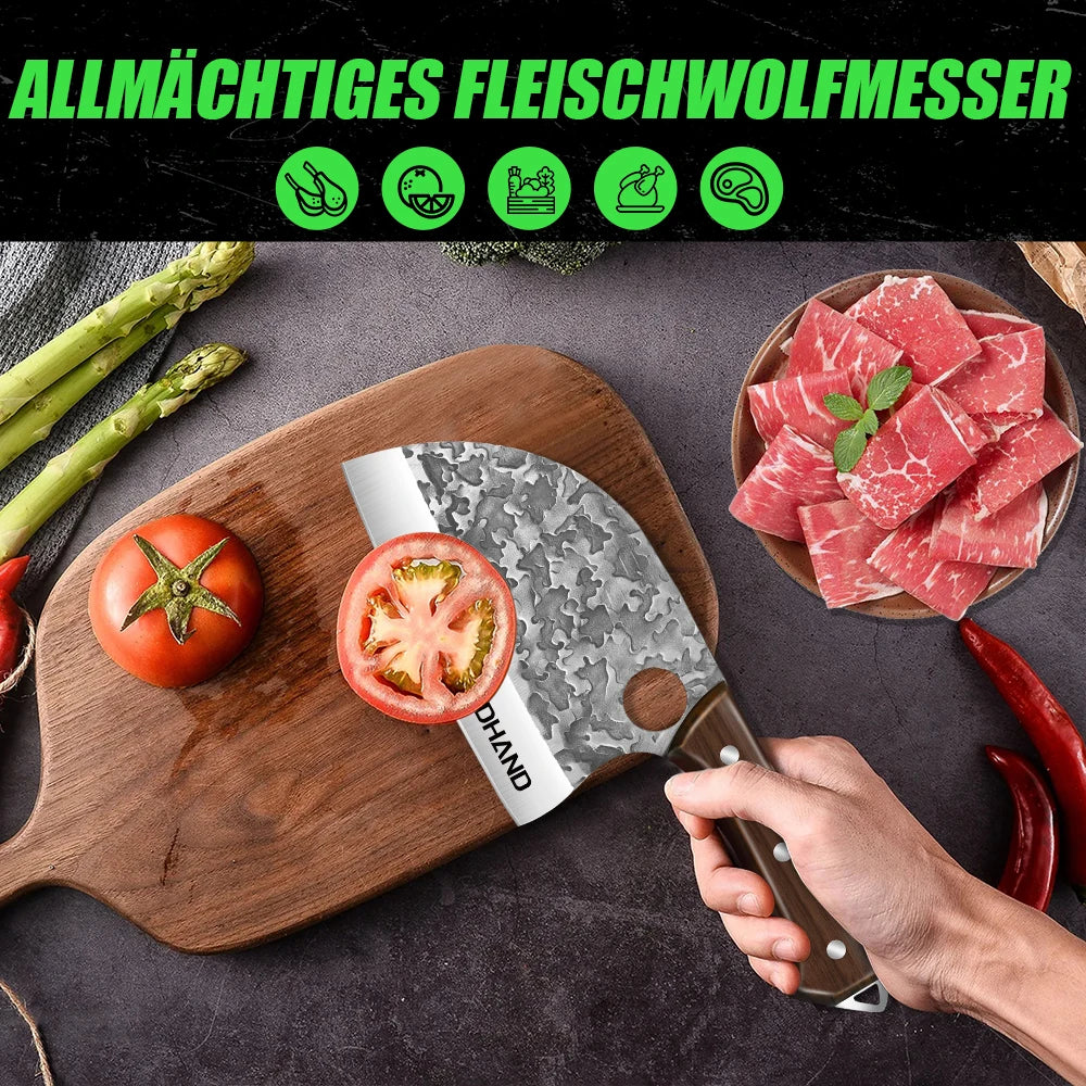 Manual Forging Slaughter Pig Cattle Sheep Boning Knife Stainless Steel Hunting Knife Wood Handle Butcher Knife