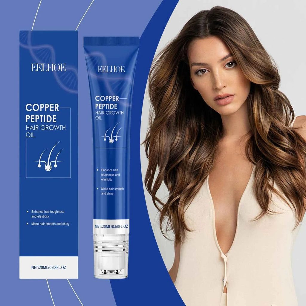 EELHOE Blue Copper Peptide Hair Care Essential Oil Nourishing Hair Care Essence for Dry Hair Moisturizes and Smooths Hair