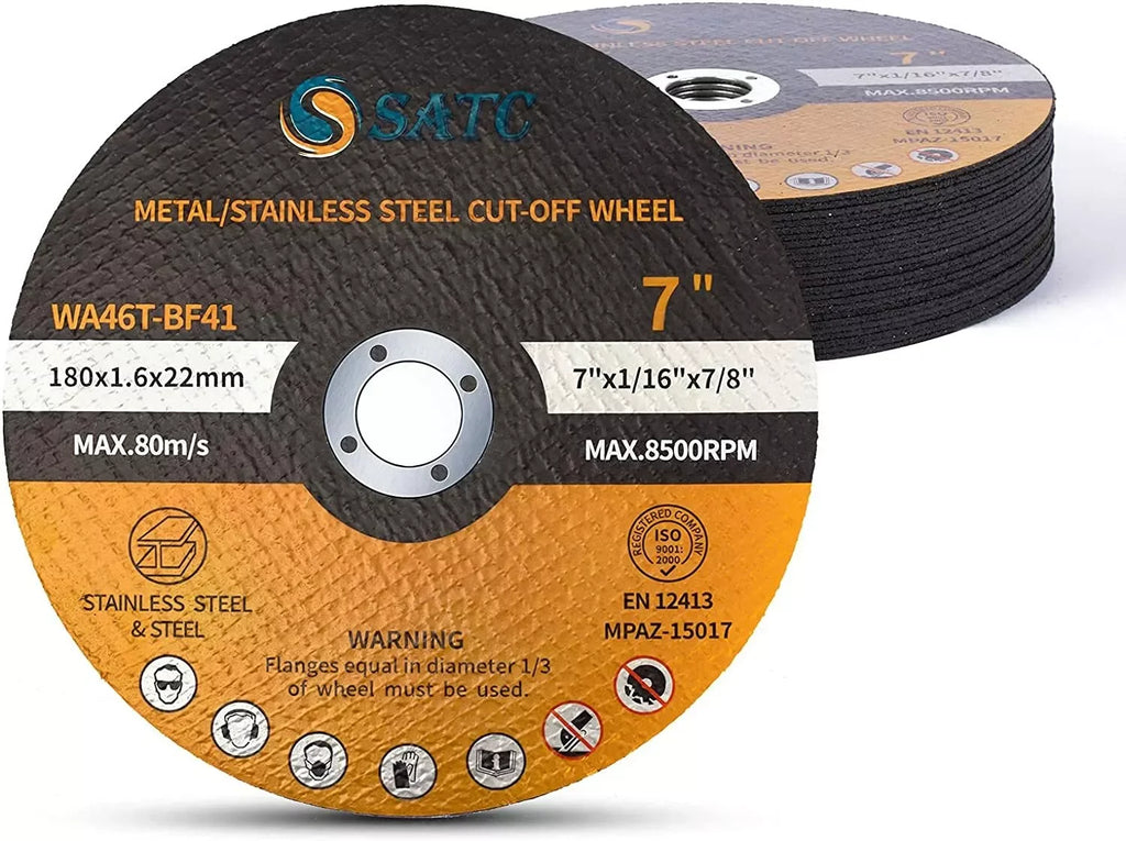 US Local Stock Ships in 24H Free Shipping USA 20 Pack 7" X 1/16" X 7/8" Cut-off Wheels Type 41 for Grinder ,Metal 180*1.6*22mm