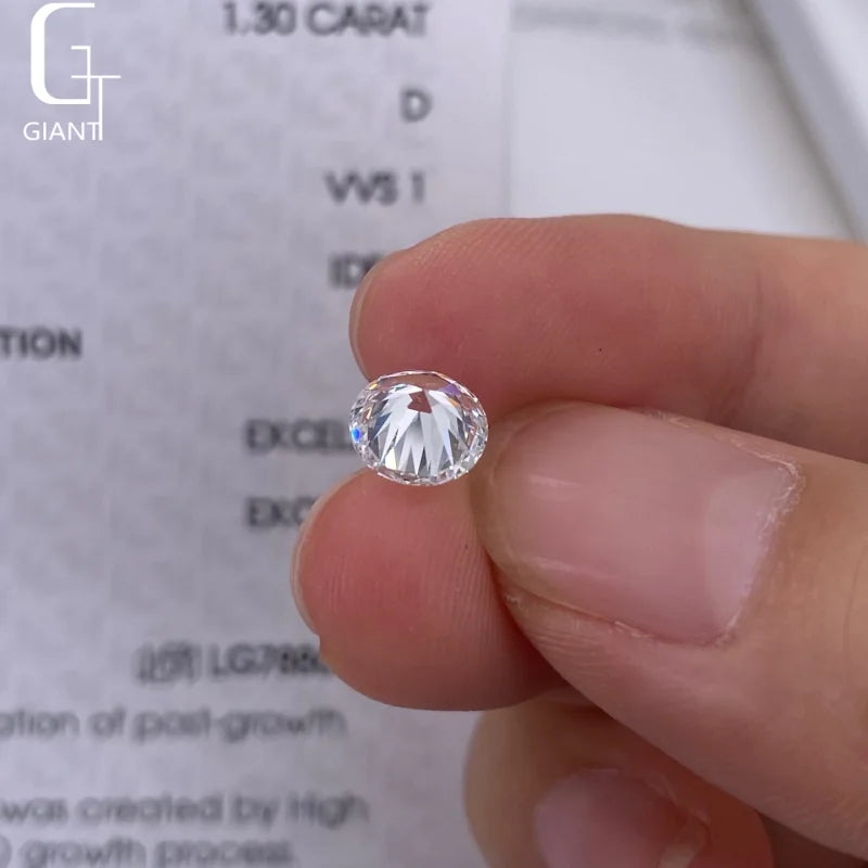 Ready to Ship Wholesale White Loose CVD Diamond Round Brilliant Cut 1.3CT VVS1 IGI Certificate Lab Grown Diamond